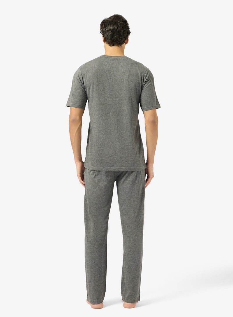 Seventy Five Casual Crew Neck T-Shirt And Pyjama Set - Image 2